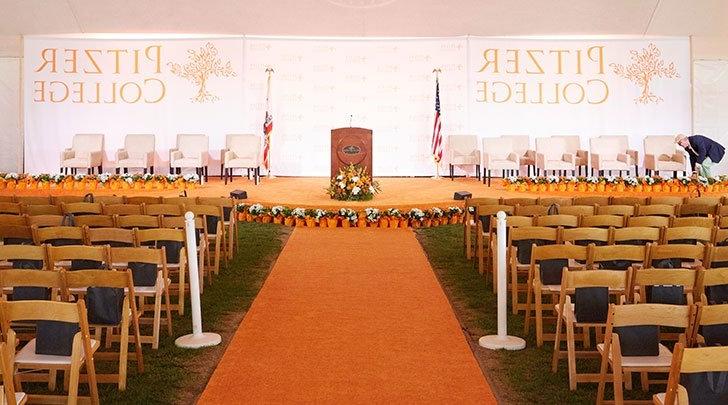 empty chairs awaiting guests at a presidential inauguration